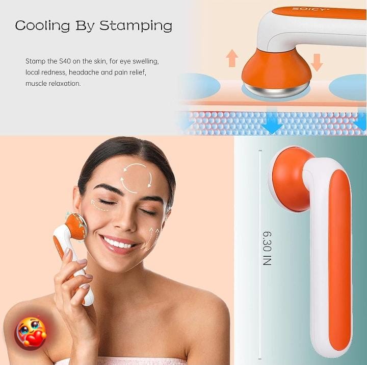 Ice Hammer Masajeador Facial Anti-Ojeras - Efecto Frío 3 Min
